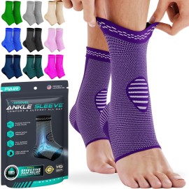 Modvel Foot & Ankle Brace Socks for Sprained Ankle Compression Sleeve - Plantar Fasciitis Relief Brace, Foot Support for pain Women & Men - Tendonitis & Arthritis Feet Sleeve, Stabilizing Ankles Wrap