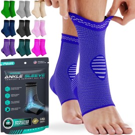 Modvel Foot & Ankle Brace Socks for Sprained Ankle Compression Sleeve - Plantar Fasciitis Relief Brace, Foot Support for pain Women & Men - Tendonitis & Arthritis Feet Sleeve, Stabilizing Ankles Wrap