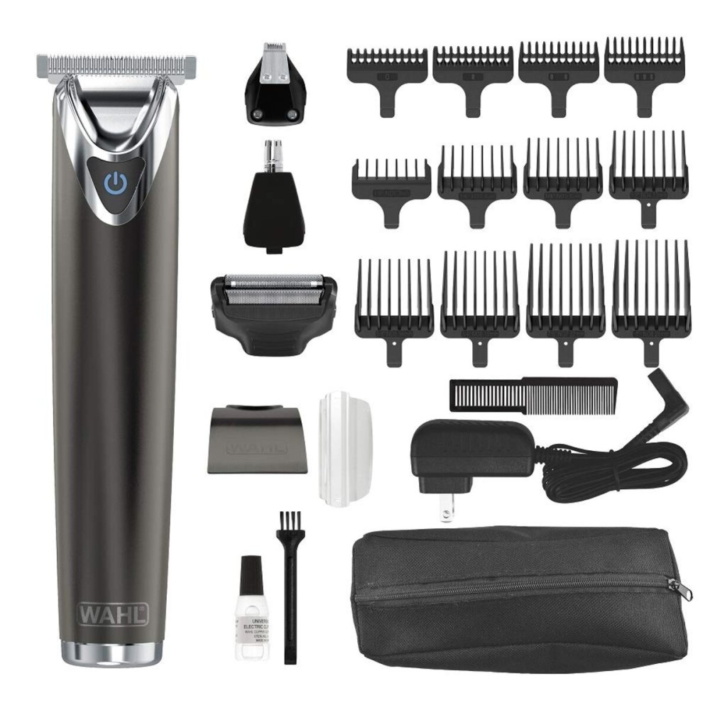 Wahl Stainless Steel Lithium Ion 2.0+ Slate Beard Trimmer for Men - Electric Shaver, Nose Ear Trimmer, Rechargeable All in One Men\'s Grooming Kit (Pack of 6)