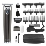 Wahl Stainless Steel Lithium Ion 2.0+ Slate Beard Trimmer for Men - Electric Shaver, Nose Ear Trimmer, Rechargeable All in One Men\'s Grooming Kit (Pack of 6)