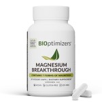 BIOptimizers Magnesium Breakthrough Supplement with 500mg - 7 Forms of Magnesium: Glycinate, Malate, Citrate, and More - Natural Support for Sleep and Cognitive Function -30 Capsules- Calming Vitamins