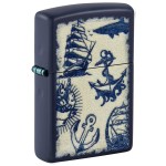 Zippo Nautical Design Navy Matte Pocket Lighter