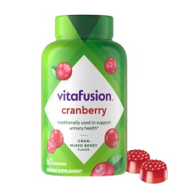 Vitafusion Cranberry Gummies for Women, 500mg Cranberry Juice Concentrate per Serving, 60ct