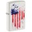 Zippo US Flag Design White Matte Pocket Lighter
