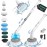 kHelfer Electric Spin Scrubber Kh8, Upgrade Cordless Shower Scrubber 8 Replacement Head, 1.5H Bathroom Scrubber Dual Speed, Shower Cleaning Brush with Extension Arm for Bathtub Tile Floor