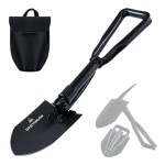 24 Larger Folding Shovel, High Carbon Steel Collapsible Shovel for Camping, Hiking, Digging, Backpacking, Sawing, Car Emergency, Portable Lightweight Survival Snow Shovel, Entrenching Tool