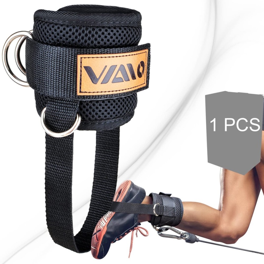 VAIIO Ankle Straps for Cable Machines,Adjustable Comfort fit Neoprene, Reinforce Double D-Ring - Premium Ankle Cuffs to Improve Abdominal Muscles, Lift The Butts, Tone The Legs for Men & Women