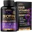 Biotin | Collagen | Hyaluronic Acid | Keratin - Clinically Tested Supplement** - Hair Growth Support, Skin & Nails - 25000mcg Vitamins B1, B2, B3, B6 & B7 - for Women & Men - Made in USA | 60 Capsules