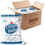 DecorRack 3000 Mini Cotton Balls Bulk Pack for Make-Up, Nail Polish Removal, Applying Oil Lotion or Powder, Multi-Purpose Balls Made from 100% Natural Cotton, Soft and Absorbent (3000 Count)