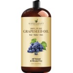 Handcraft Blends Grapeseed Oil - Cold-Pressed 28 Fl Oz - 100% Pure and Natural - Premium Grade Carrier Oil for Skin and Hair - Hair and Body - Massage - Hexane-Free