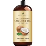 Handcraft Blends Fractionated Coconut Oil - 28 Fl Oz - 100% Pure and Natural - Premium Grade Carrier Oil for Skin and Hair - Hair and Body - Massage