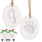 Baby Hand and Footprint Kit Girls, Boys - Personalized Babys First Christmas Ornament Kit, Newborn Christmas Gifts for New Mom, Cute Shower Gifts, Easy to Use Handprint Ornaments (Multi-Colored)