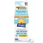 Orajel Baby Cooling Tablets for Teething with Vitamin D, 100 Quick Dissolve Tablets,White
