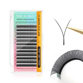 NAGARAKU yy Eyelash Extensions Supplies y lash 0.07mm DD curl 11mm Premade Fans 4D Russian Volume Y Shape Faux Mink Matte 12 rows Cluster pre Fanned Eye Lashes