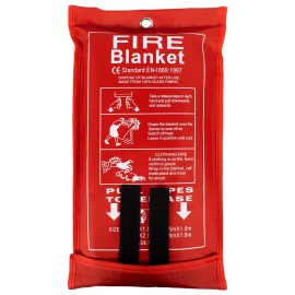 FLASLD Fire Blanket for Home and Kitchen, Fiberglass Fire Blankets Emergency for People, Flame Retardant Protection and Heat Insulation (4 ft x 6 ft)