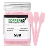 Kopperko Mini Face Cream Spatula (2.5, 500 Pack) - Small Lotion Spatula Tool for Skincare, Creams & Crafts | Skincare Applicator for Mixing, Cosmetic, Face Mask | Disposable Makeup Paddles | Pink