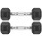 Hex Dumbbells Rubber Coated Cast Iron Hex Black Dumbbell Free Weights for Exercises 5 Pounds/Pair