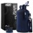 H2O Capsule 2.2L Half Gallon Water Bottle with Storage Sleeve and Covered Straw Lid - BPA Free Large Reusable Drink Container with Handle - Big Sports Jug, 2.2 Liter (74 Ounce) Navy Blue