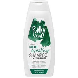 Punky Colour 3-in-1 Color Depositing Conditioner & Hair Cleanser - Greengarious, Semi Permanent Hair Color Conditioner, Sulfate-Free Hair-Dye, 8.5 fl oz.