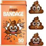 BioSwiss Bandages, Poop Shaped Self Adhesive Bandage Set, Latex Free, Sterile Wound Care, 50 Count