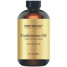 First Botany, 100% Pure Frankincense Essential Oil - Premium Frankincense Oil for Aromatherapy, Massage, Topical & Household Uses - 1 fl oz