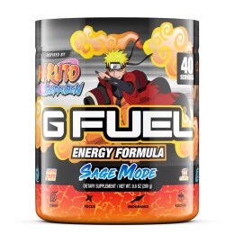 G Fuel Sage Mode Energy Drink Powder, Pre Workout Caffeine Mix for Gaming, Sugar Free Focus Amino, Vitamin + Antioxidants, 9.9oz (Grapefruit + White Peach, 40 Servings)