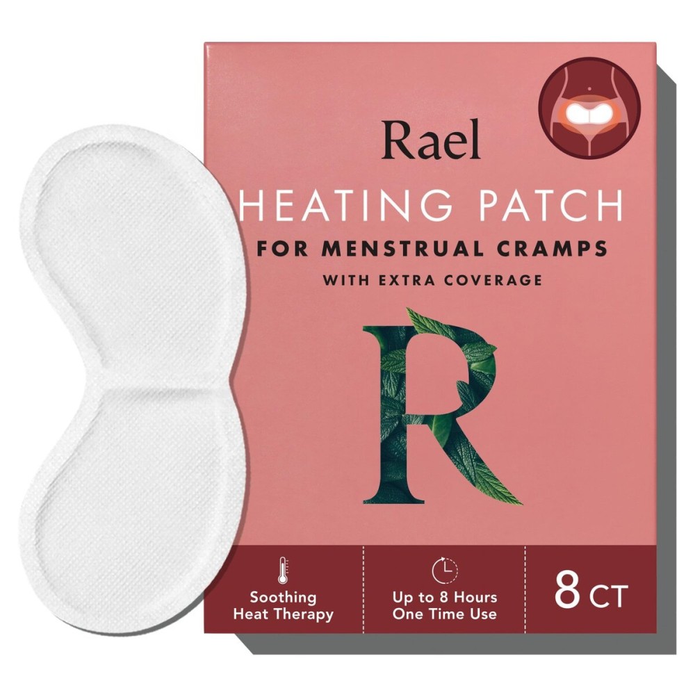 Rael Herbal Heating Patches - Ultra Thin Design, Large Size for Extra Coverage, All Skin Types (8 Count)