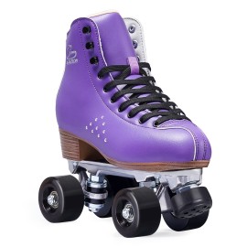PAPAISON Roller Skates for Women and Girls, Deluxe 2 Layer Microfiber Leather Double Row-Classic Roller Skates for Men, Professional Outdoor Indoor Quad-Skates for Kids & Adults
