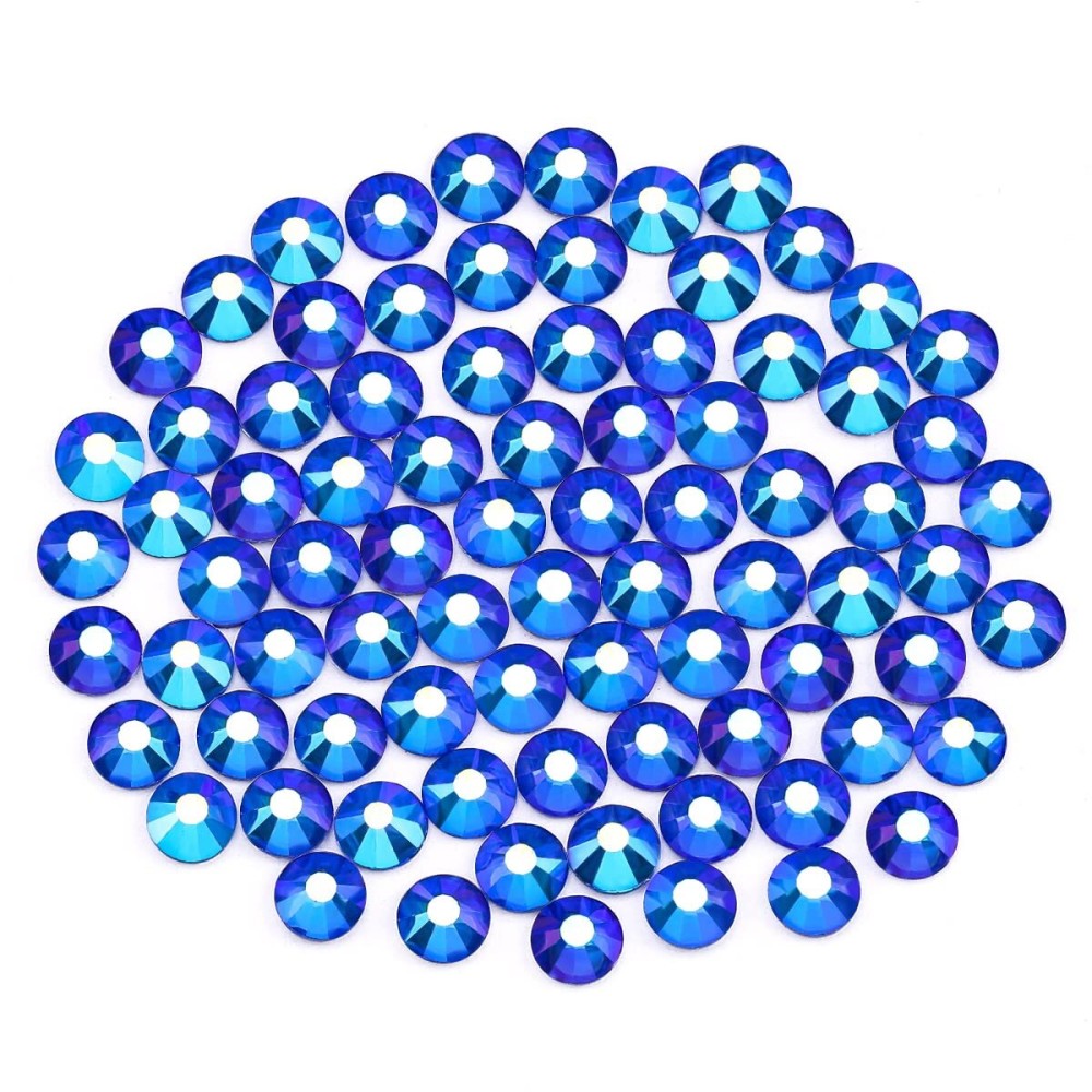 SS16 Flatback Crystals - 1440pcs Sapphire AB Rhinestones for Crafts, Nails, Art, Makeup, Bags, Shoes & DIY Decoration