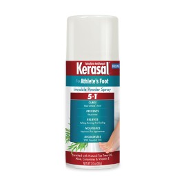 Kerasal 5-In-1 Athlete\'s Foot Invisible Powder Spray, Athlete\'s Foot Spray, 2 oz