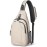 G4Free Sling Bag RFID Blocking Sling Backpack Crossbody Chest Bag Daypack for Hiking Travel(Ivory)