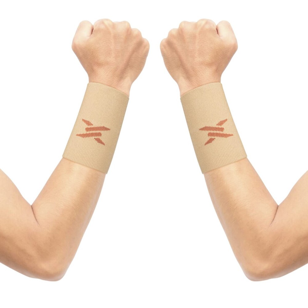THX4COPPER Compression Wrist Sleeve(1 Pair) -Copper Infused Wrist Support for Men &Women-Improve Circulation and Recovery (XXX-Large, Beige)