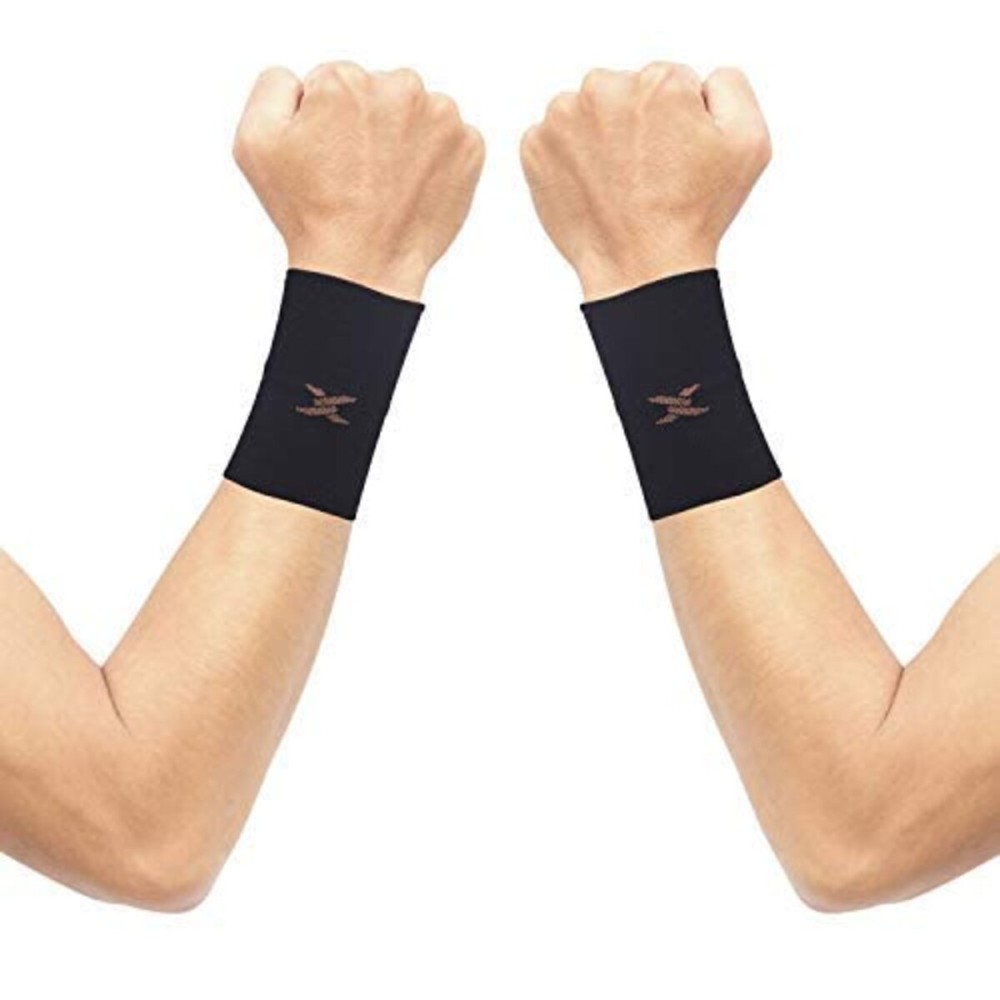 THX4COPPER Compression Wrist Sleeve(1 Pair)-Copper Infused Wrist Support for Men&Women-Improve Circulation and Recovery (XXX-Large, Black)