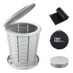 TRIPTIPS Upgrade Retractable Portable Toilet - Adjustable Height Camping Toilet - Foldable Portable Potty for Adults & Kids