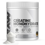RAW Nutrition Creatine Monohydrate Powder, Unflavored (30 Servings) - Micronized Creatine Monohydrate Supplement for Workout Performance, Build Muscle & Strength - Creatine Powder for Men & Women