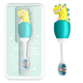 ZMRZ Kids Manual Toothbrush, Ultra-Soft Kids Toothbrush for Sensitive Teeth & Gums, Gentle Toddler & Children\'s Brush with 10000 Bristles Travel-Friendly Design for Ages 2-7 (Light Green)