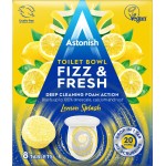 Astonish Foaming Lemon Splash Fizz & Fresh Bathroom Toilet Bowl Cleaner - Deep Cleaning Limescale, Calcium & Rust Stain Remover- No Spray Bottle Needed, Removes Hard to Reach Stains, 8 Tablets
