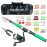 Telescopic Fishing Rod Reel Combo Portable Ultralight Spinning Pole Reel with Tackle Bag All-in-One Fishing Accessories Kit for Youth Adults Beginner Saltwater Freshwater Fishing (Green-6.89ft)