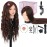 Mannequin Head Human Hair, Beauty Star Doll Head for Practice Hair Styling, 80% Real Hair Cosmetology Makeup Hairdressing Training Manicanequin Head with Clamp Stand + DIY Braiding Set
