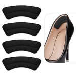 Heel Grips Liner, Cushions Heel Pads Insert Prevent Too Big, Slipping, Blisters, Filler for Loose Shoe Fit (Black)