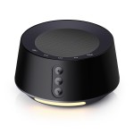 BGOVERSS White Noise Sound Machine with 20 Soothing Sounds, 10 Colors Night Light Sleep Machines Home Office Travel, 5 Timers and Memory Feature Sound Machine for Nursery Baby Kids Adults (Black)