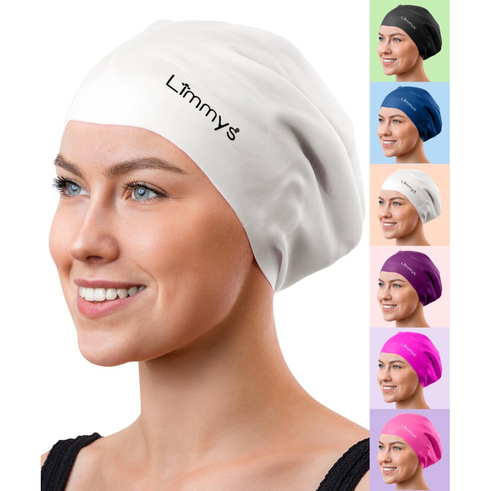 Limmys Premium Swim Cap for Women with Long Hair - Soft Silicone Swimming Cap for Women - Comfortable, Extra Room Fit, Chlorine Resistant & Hypoallergenic - Trusted by Swimmers Worldwide