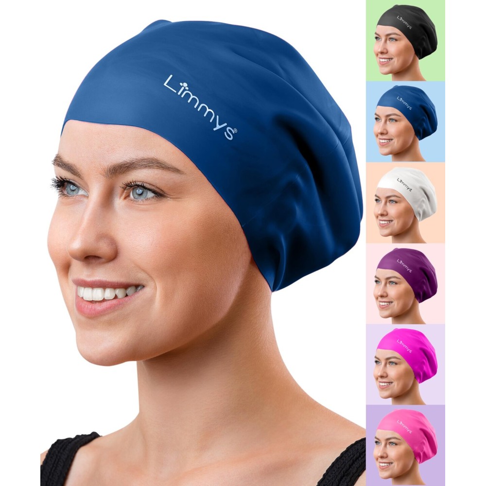 Limmys Premium Swim Cap for Women with Long Hair - Soft Silicone Swimming Cap for Women - Comfortable, Extra Room Fit, Chlorine Resistant & Hypoallergenic - Trusted by Swimmers Worldwide