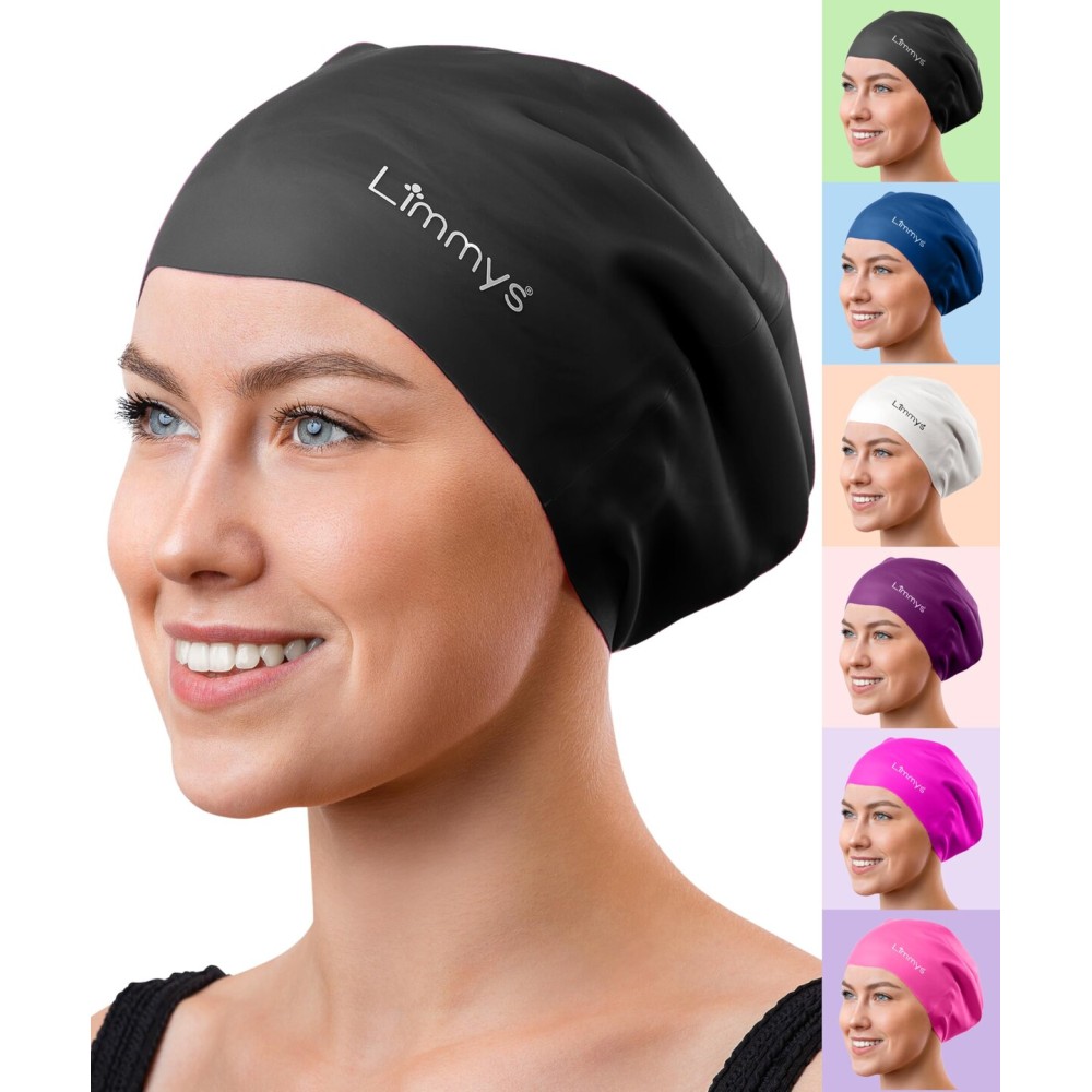 Limmys Premium Swim Cap for Women with Long Hair - Soft Silicone Swimming Cap for Women - Comfortable, Extra Room Fit, Chlorine Resistant & Hypoallergenic - Trusted by Swimmers Worldwide