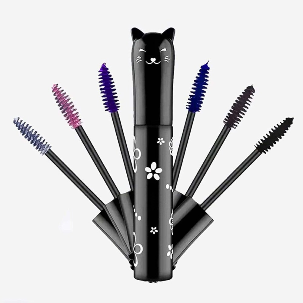 6 colored Mascara sets Gift Kit White Blue Purple Black Brown Pink Waterproof Natural Hypoallergenic Colorful Makeup Best Benefit Volumizing Lengthening Curling Defining Washable Women Mascara Gift
