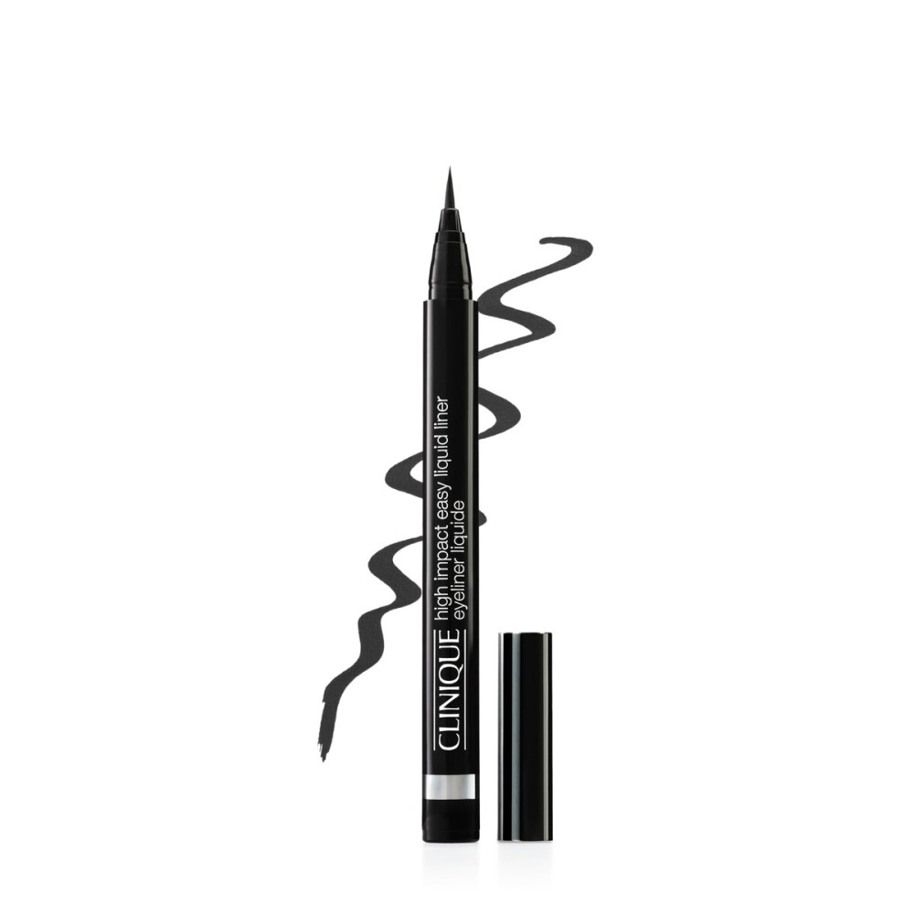 Clinique High Impact Easy Liquid Eyeliner | Waterproof, Long Lasting, Smudge Resistant + Safe For Sensitive Eyes, Black, 1 Count