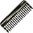 Giorgio G49 Graphite Large 5.75 Inch Hair Detangling Comb, Wide Teeth for Thick Curly Wavy Hair. Long Hairs Detangler Comb For Wet and Dry. Handmade of Quality Cellulose, Saw-Cut, Hand Polished