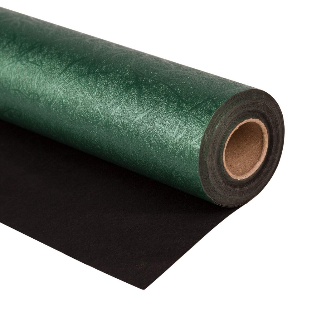 WRAPAHOLIC Green Wrapping Paper Roll - Mini Roll - 17 Inch x 16.5 Feet - Reversible Green and Black for Christmas, Birthday, Wedding, Baby Shower