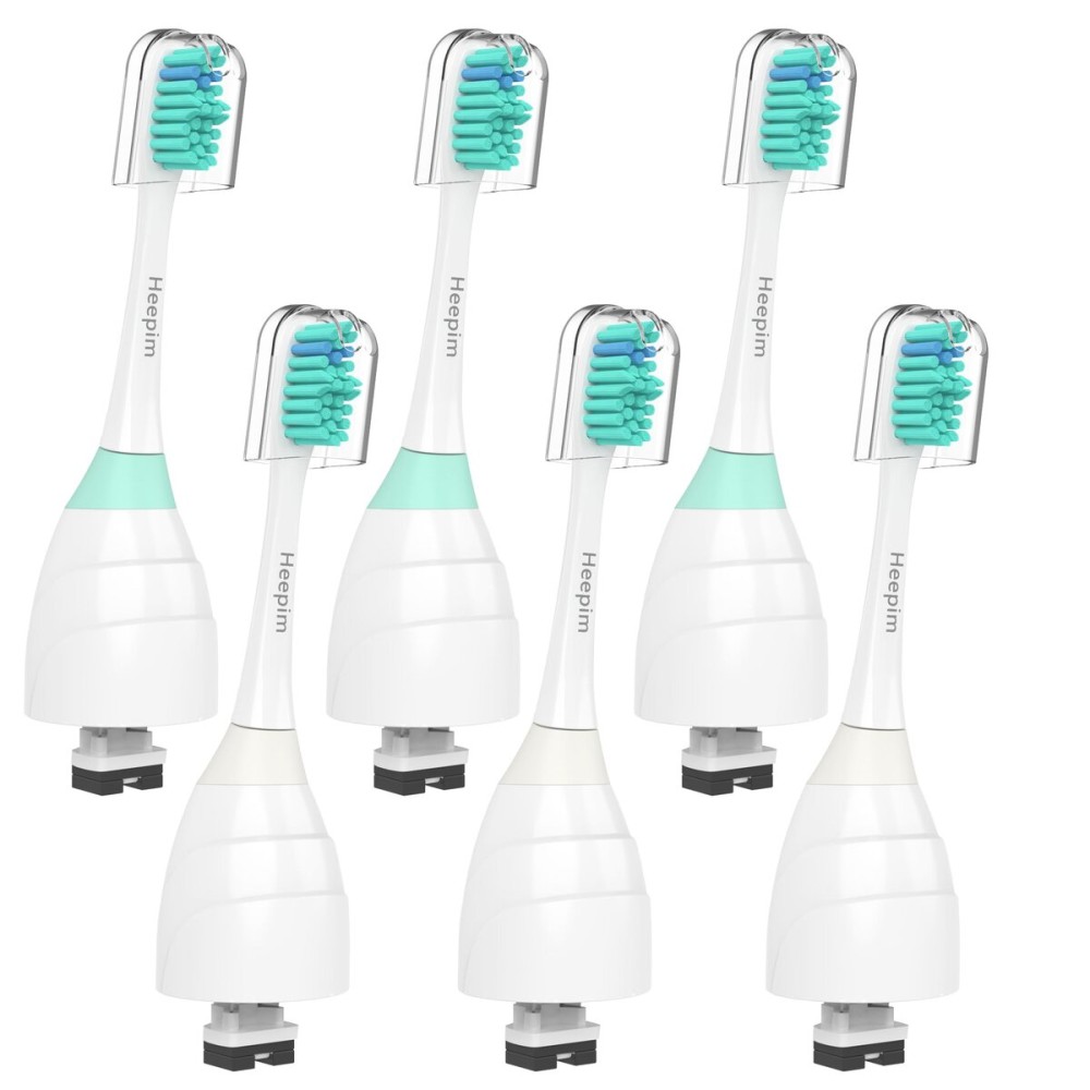 Heepim Replacment Heads Compatible with Philips Sonicare, for E-Series Essence, for Xtreme, for Elite, for Advance, and for CleanCare Electric Toothbrush, Toothbrush Replacment Heads Refills, 6 Pack