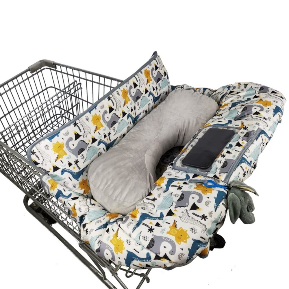 Shopping Cart Cover for Baby/Toddler, Cozy High Chair Cover, with Removable seat positioner, Dinosaur